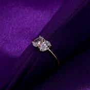 9ct Gold Double Pear CZ Ring GRZ396 image