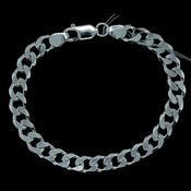 Sterling Silver 21cm Men's 8mm Metric Curb Bracelet SC306.21 image