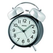 SEIKO QUARTZ BEDSIDE BLACK BELL ALARM CLOCK QHK063K image