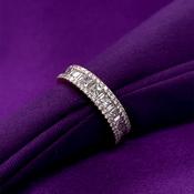 9ct Yellow Gold Lab Grown Diamond Princess &amp; Baguette Band Ring 1.32ct X148 image