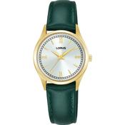 LORUS QUARTZ LADIES GOLD PLATED WHITE DIAL STRAP WATCH RG216YX9 image