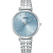 LORUS QUARTZ LADIES STAINLESS STEEL BLUE DIAL BRACELET WATCH RG257XX9 image