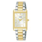 LORUS QUARTZ LADIES TWO TONE YELLOW STAINLESS STEEL BRACELET WATCH RG286VX9 image