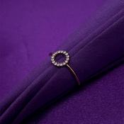 9ct Gold CZ Circle Ring GRZ265 D image