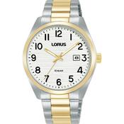 LORUS QUARTZ GENTS TWO TONE STAINLESS STEEL WHITE BRACELET WATCH RH912RX9