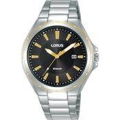 LORUS QUARTZ GENTS TWO TONE STAINLESS STEEL BLACK DIAL BRACELET RH942PX9 image