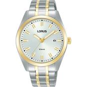 LORUS QUARTZ GENTS TWO TONE STAINLESS STEEL SILVER DIAL BRACELET RH978PX9. D image
