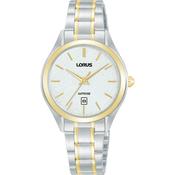 LORUS QUARTZ LADIES TWO TONE WHITE DIAL BRACELET WATCH RJ290BX9 image