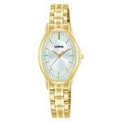 LORUS QUARTZ LADIES GOLD PLATED WHITE DIAL BRACELET WATCH RRX88JX9 image