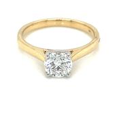 18ct Yellow Gold Lab Grown 1ct Round Brilliant Diamond Engagement Ring Z218 image