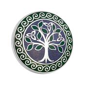 RHODIUM ENAMEL TREE OF LIFE BROOCH S10006B image
