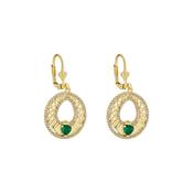 Gold Plated Crystal Ornate Claddagh Drop Earrings S34406 image