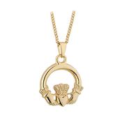 GOLD PLATED CLADDAGH PENDANT S4893