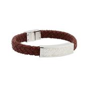 Mens Brown Leather Celtic Bracelet S5778 image