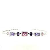 Sterling Silver Pink / Lavender Bracelet SB8357/AM image