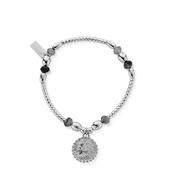 ChloBo Power Within Divine Goddess Black Rutilated Quartz Bracelet Silver image