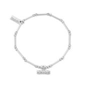 ChloBo Dainty Moon Cut Sparkle T-Bar Bracelet image