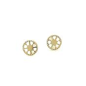 9ct Gold Round Filigree Stud Earrings GE894 image