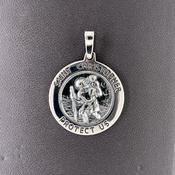 Sterling Silver 22mm St. Christopher Medal SCN110