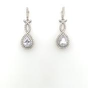Sterling Silver CZ Drop Earrings SE3003 image