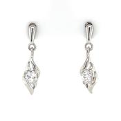 Sterling Silver CZ  Drop Earrings SE3129