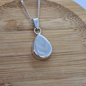 Sterling Silver Tear Shaped Plain Memorial Ashes Container SLC14197P