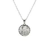 Silver 16mm St. Christopher Medal with Travel Symbols SM226