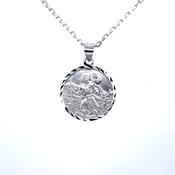 Silver 18mm St. Christopher Medal with Travel Symbols SM227
