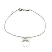 Sterling Silver Engravable Heart Bracelet SPV161 image