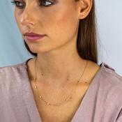 Sterling Silver Gold Plated CZ Tiny Gems Necklace ST2182 image
