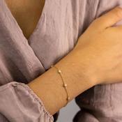 Sterling Silver Gold Plated CZ Tiny Gems Bracelet ST2183 image