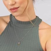 Silver Double Happiness Necklace twosome ST2267 image