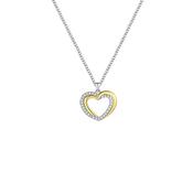 Silver Gold-plated Double Happiness Necklace ST2276 image