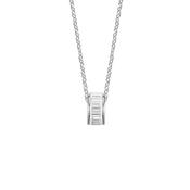 Silver CZ Roundel Necklace ST2377 D image