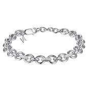 SILVER CZ ROUND LINK BRACELET ST2390 image