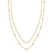 Silver Gold-plated CZ Baroque Flair Necklace Marjorie ST2518