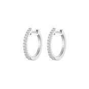 Silver Glamour Girl CZ Hoop Earrings ST2535 image