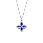Sterling Silver CZ Pretty Petals Necklace Lyrienne ST2564 image