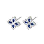 Silver CZ Pretty Petals Earrings Lyrienne ST2565 image