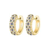Silver Gold-plated Colour Love Hoop ST2573
