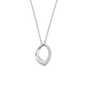 Sterling Silver CZ Glamour Girl Necklace Oleandra ST2574 image