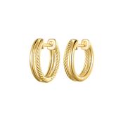 Silver Gold-plated Glam Rebel Hoop Earrings ST2631 image