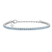 Silver 2.5mm Colour Love Bracelet Blue ST2642 image