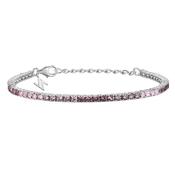 Silver 2.5mm Colour Love Bracelet Gradient Purple ST2645 image