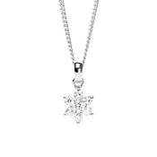 SILVER SIMPLY ESSENTIALS FROSTY BLOSSOM NECKLACE ST667 D