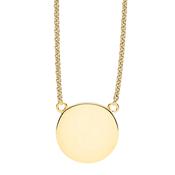 Sterling Silver Gold Plated Round Disc Pendant STG035 image