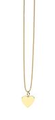 Sterling Silver Gold Plated Heart Disc Pendant STG065 image
