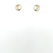 9ct Gold CZ Swirl Stud Earrings GEZ676 image