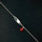 Sterling Silver Child's Identity Bracelet Ladybird TZ255 image