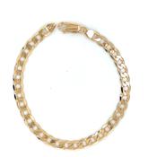 9ct Gold Men's Metric Open Curb Bracelet GB427 image